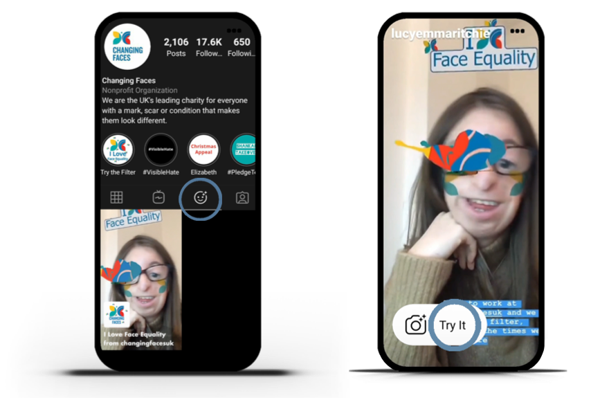 Instagram AR Filter for a Charity