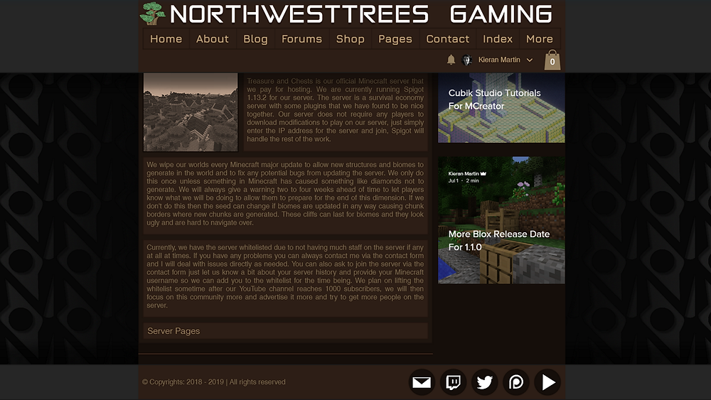 NorthWestTrees Gaming communities page