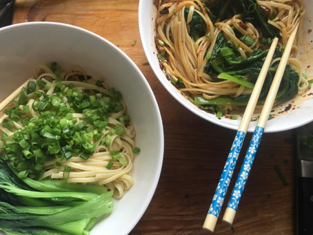 Pork or vegetarian dan dan noodles