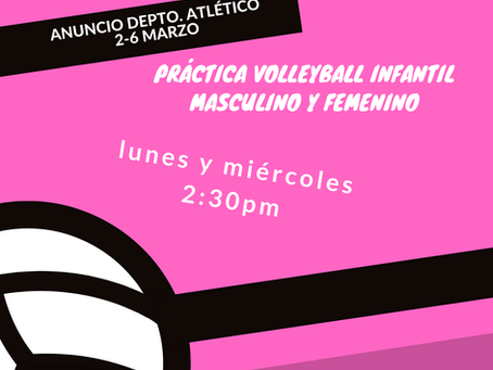Anuncios Depto. Atlético (2-6 marzo)