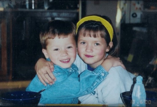 My younger brother and me, 2000.