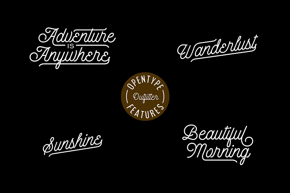 Font iCiel Outfitter Script and Fetridge