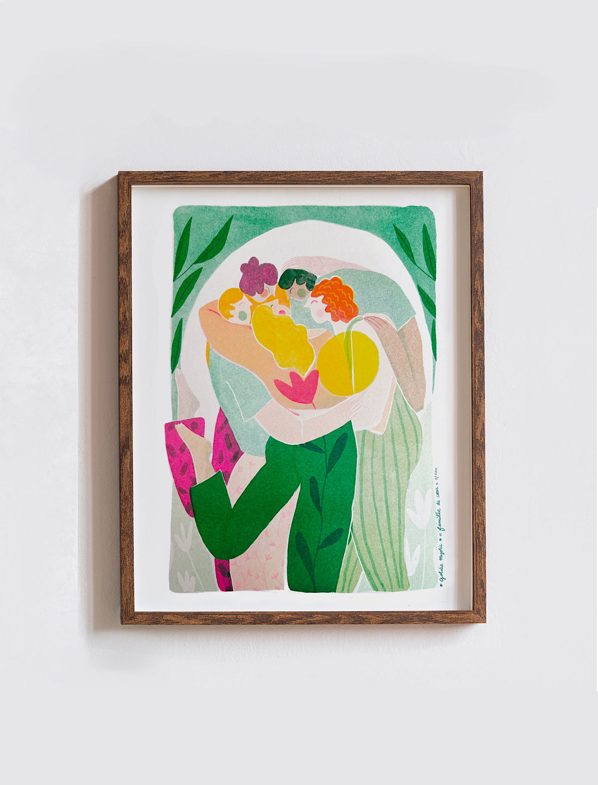 Tirage A4 Risographie - "Famille de coeur"