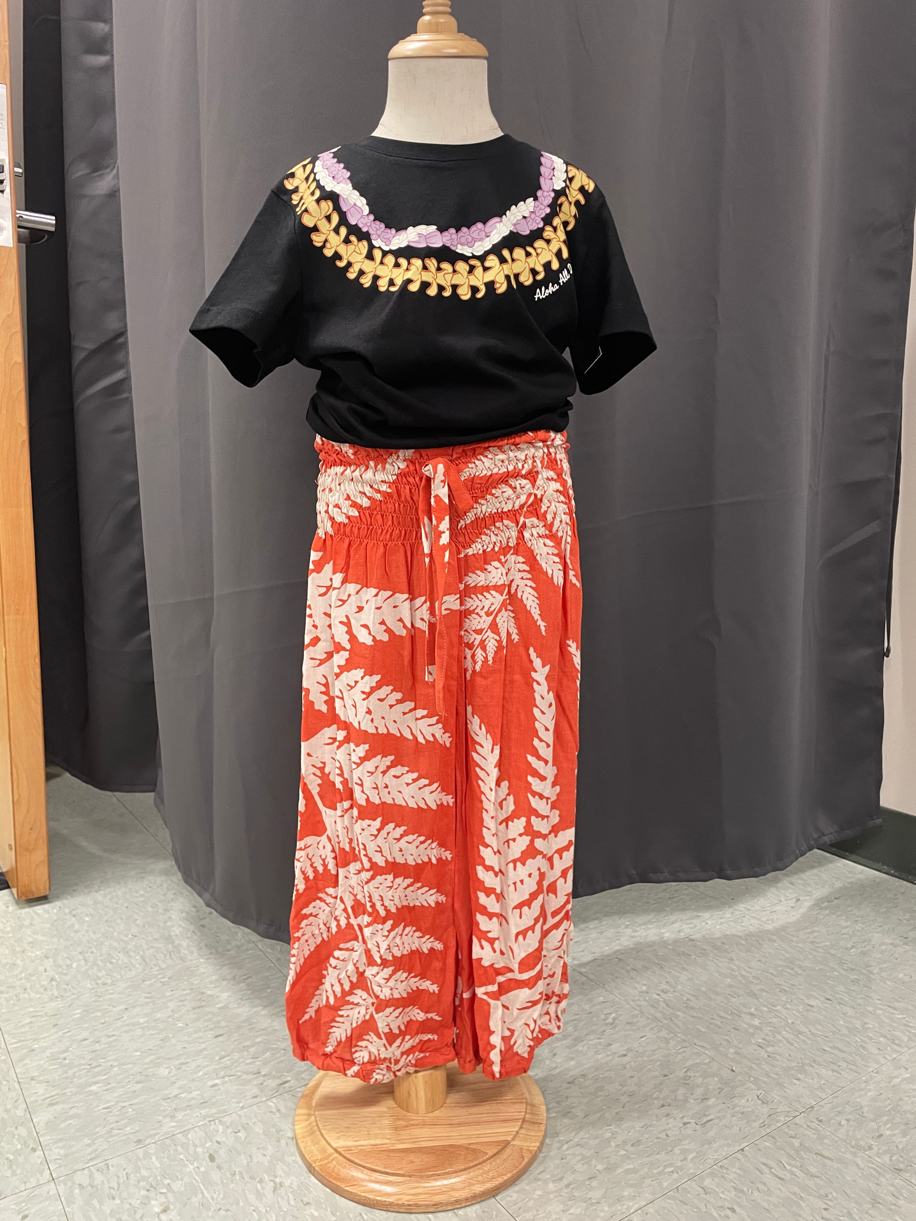 Keiki Palazzo - Palapalai - Orange /Cream