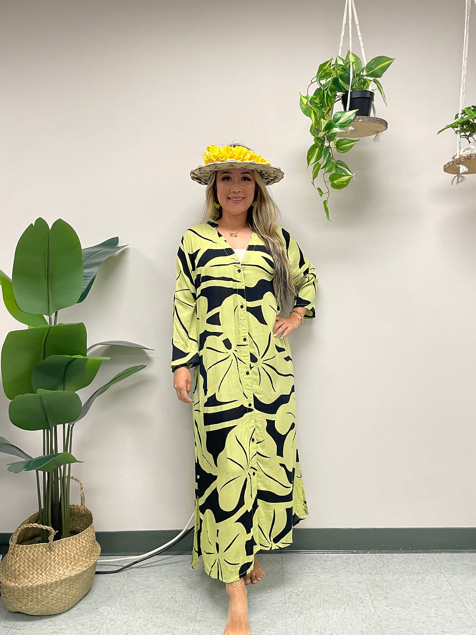 Thumbnail: Cairo Dress - Kalo - Black/patina green
