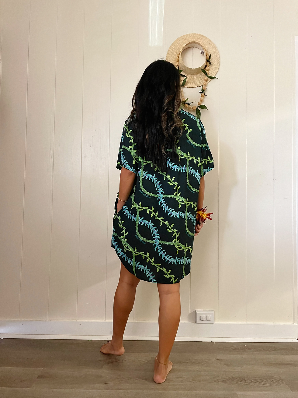 Thumbnail: Shirt Dress - Blue Jade - Black