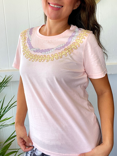 Lei T-Shirt - Pua kenikeni - Pink | Aloha All Day Hawaii