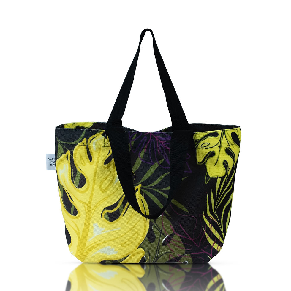 Thumbnail: Canvas Tote Small - Lemonstera