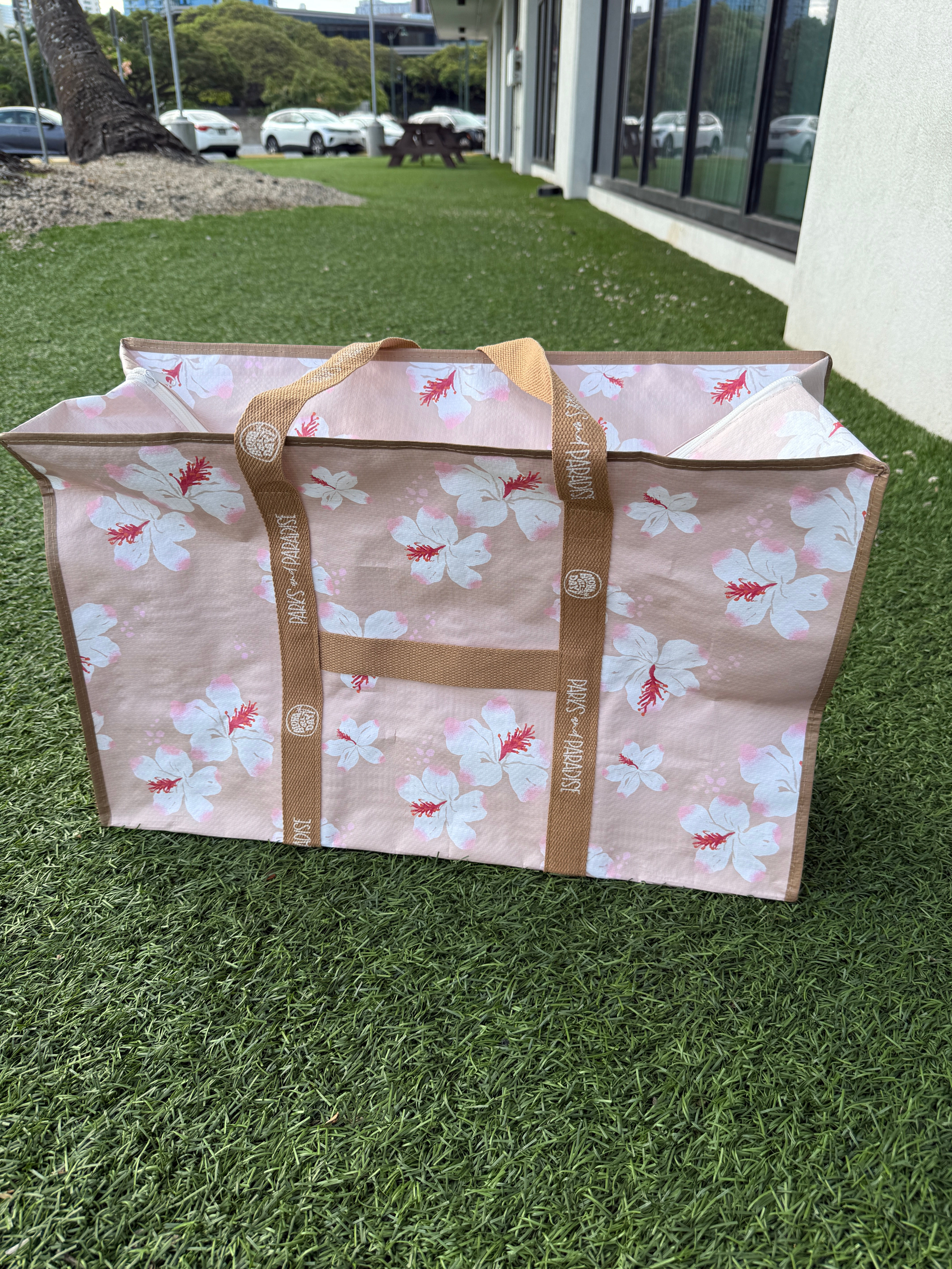 Jet-set carry on bag - Hibiscus- Cream