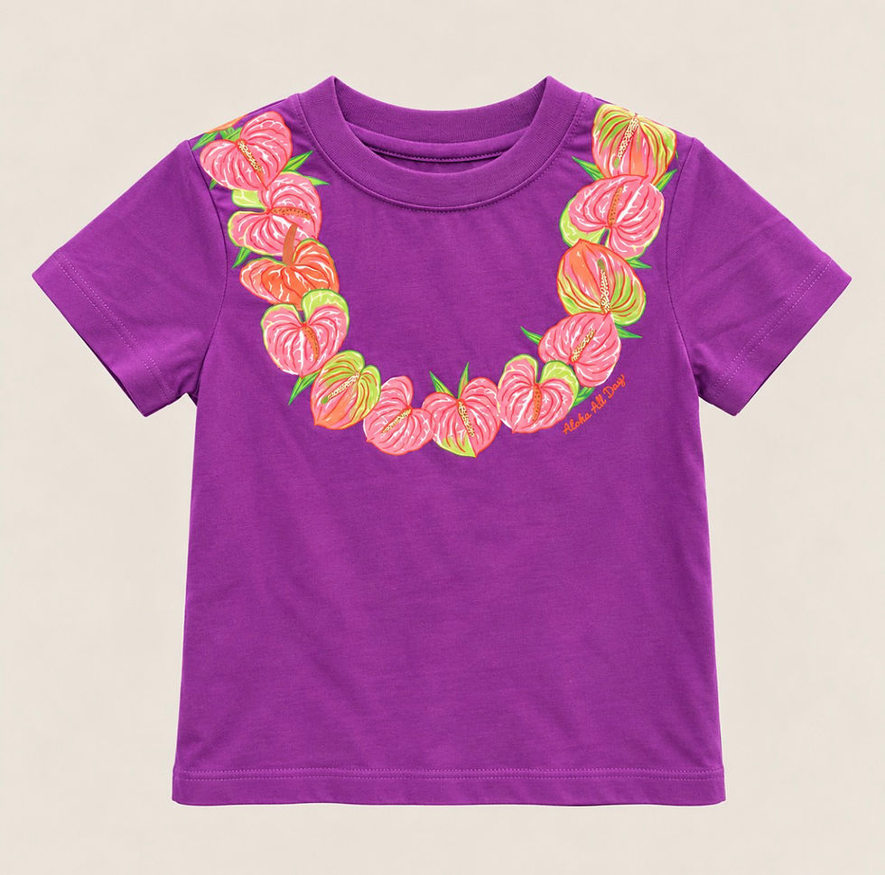 Thumbnail: Keiki T shirts - Anthurium - Purple