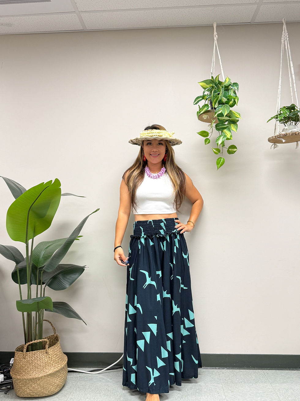 Thumbnail: Poipu pants - iwa - Black/ Blue Turquise