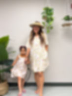 Thumbnail: Girl Dress - Hibiscus- cream