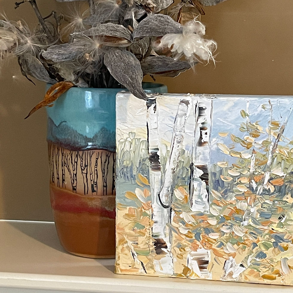 small original birch tree painting
