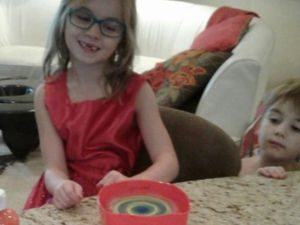 Blog post grandkids making art and funny art words and creativity