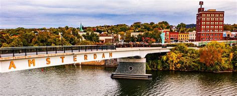 Amsterdam Pedestrian Bridge over Mohawk River in Amsterdam, NY