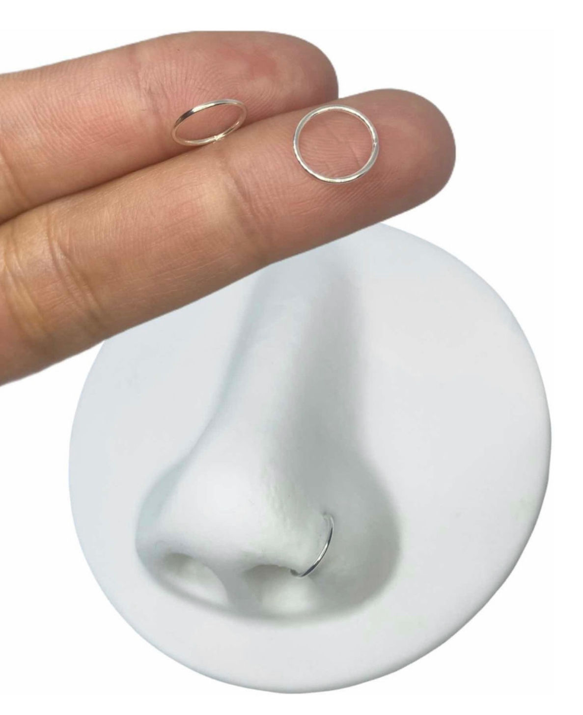 Piercing nariz, argola lisa em Prata 925