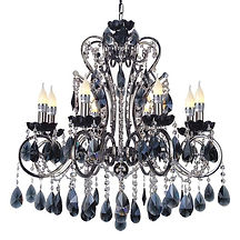 Black Crystal Candle 12 Lights