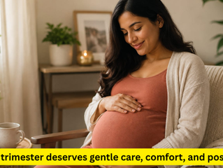 "Soft lifestyle image of a pregnant woman embracing prenatal wellness"