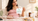 "Pregnant woman with prenatal supplements"