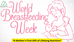 "Minimal illustration of a mother breastfeeding her baby for World Breastfeeding Week"