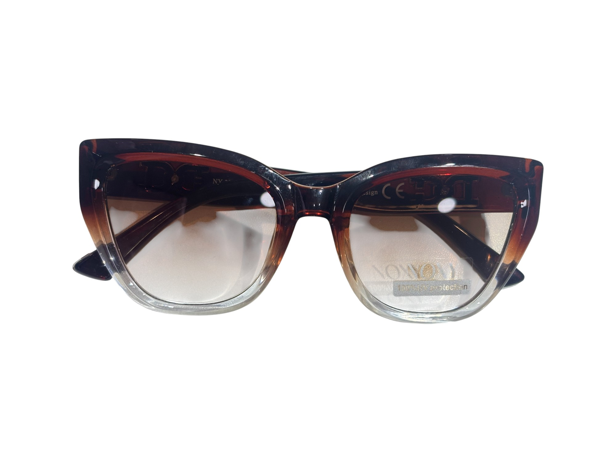 Lentes de Sol Estilo Cat-Eye Degradados con Montura Carey Oversized