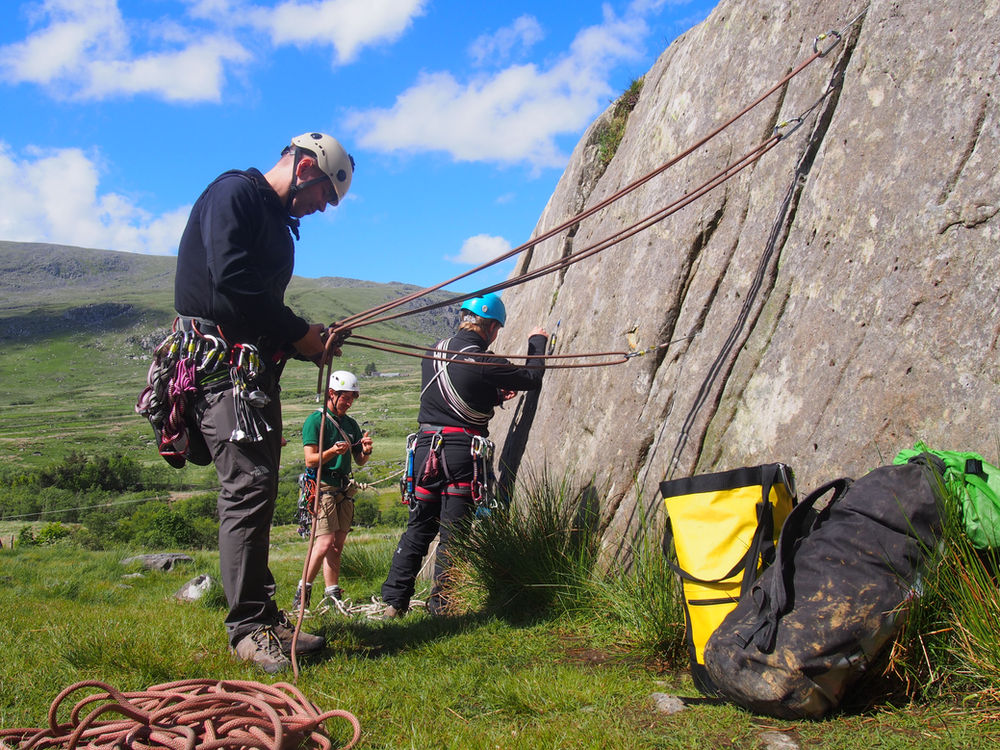 Working at a single pitch crag as a Rock Climbing Instructor...