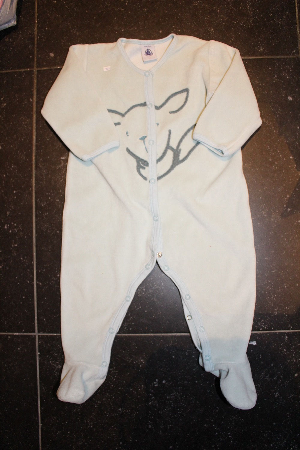 Pyjama velours - petite chèvre - petit bateau - taille 74 (9/12 mois)