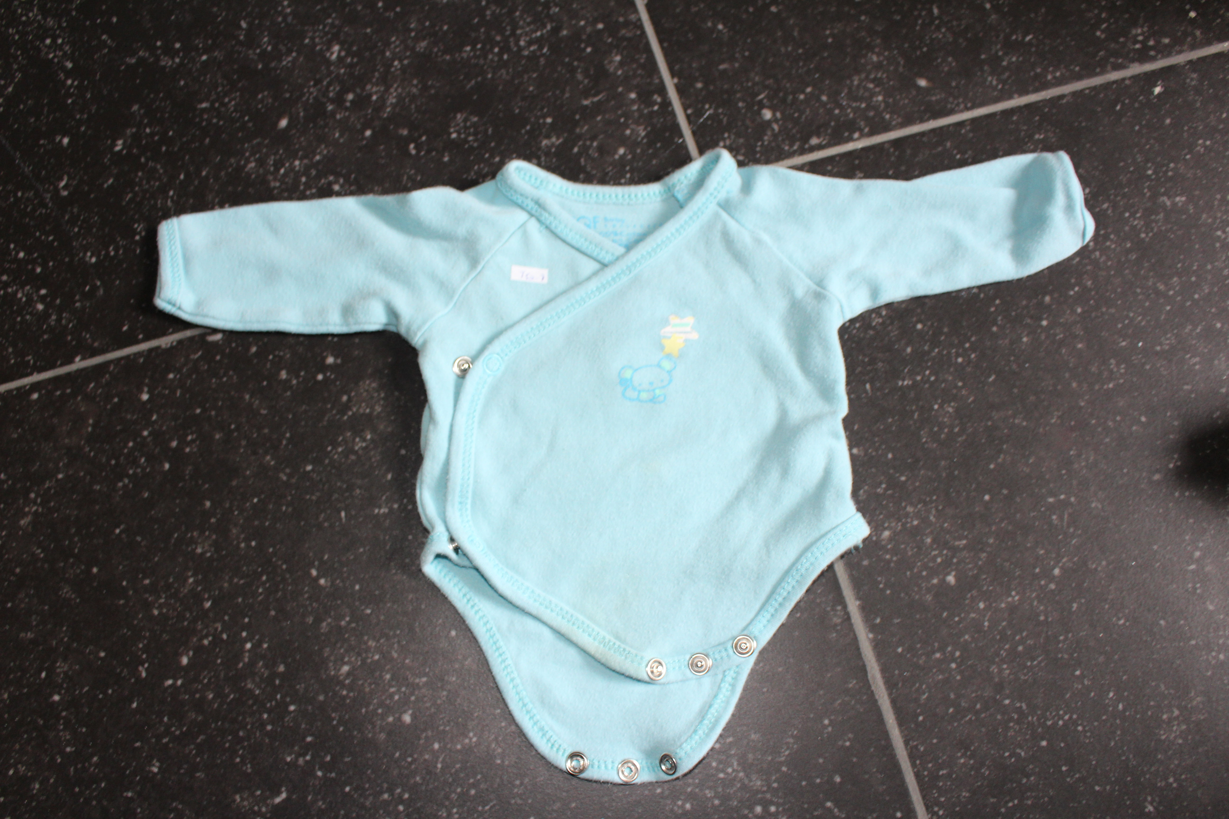 Body à longues manches bleu clair - Taille 50 - 0 mois
