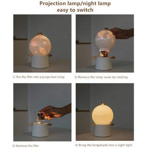 Miniatura: Lampara De Noche Ángel Con Proyector Luces Led Y Música