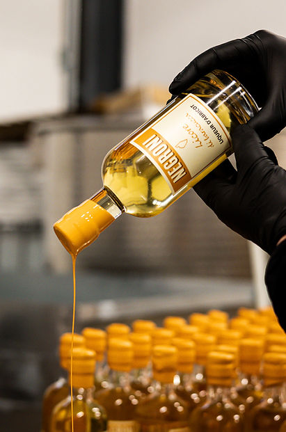 Bouteille de liqueur d'abricot de Negroni distillerie.