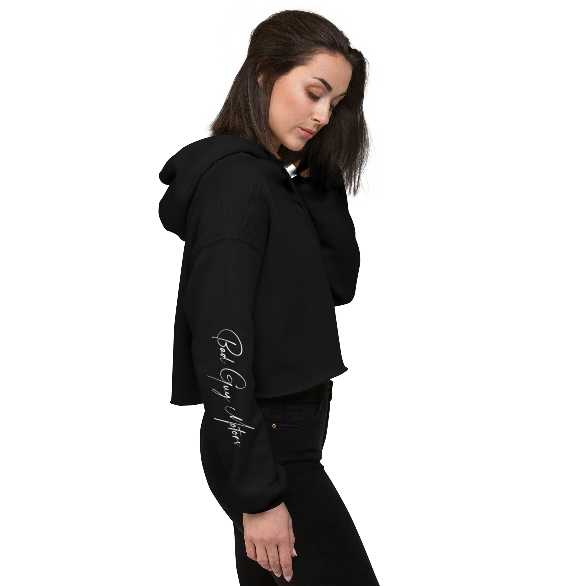 Bad Guy Motors Crop Hoodie