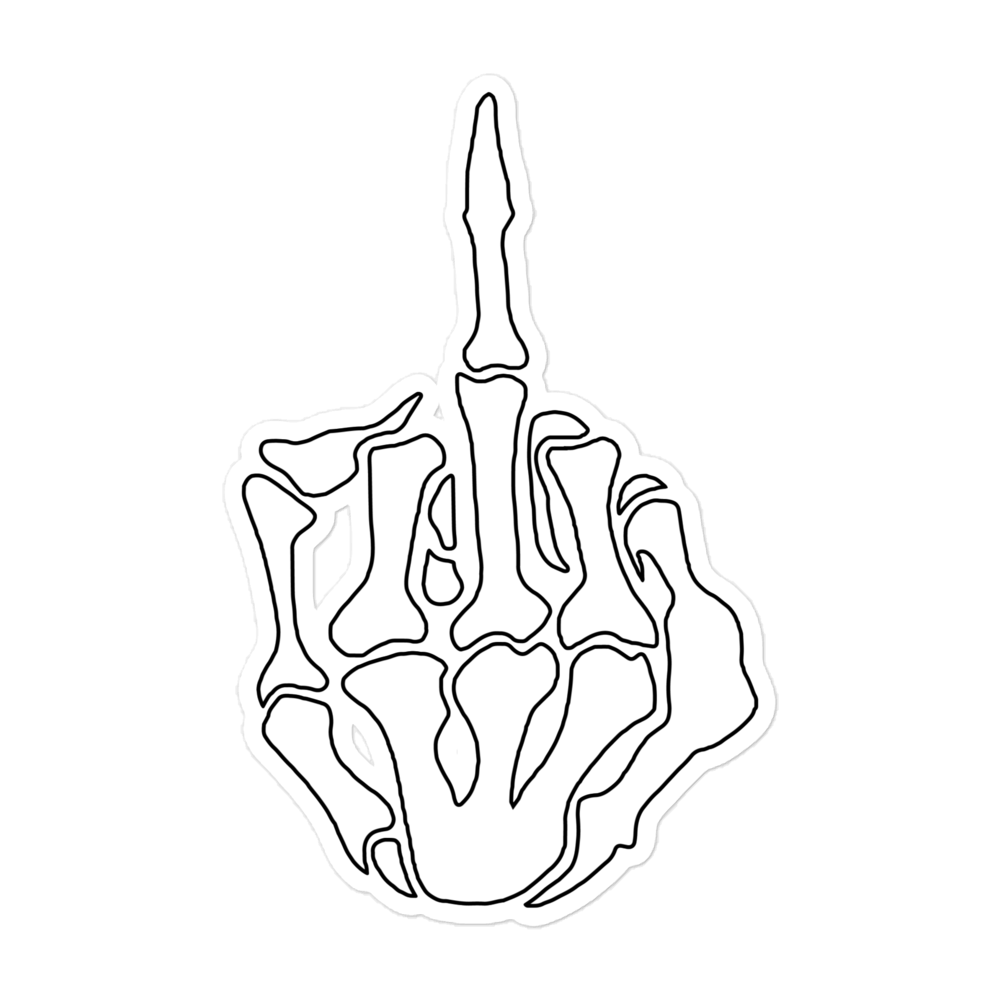 Middle Finger Bubble-free stickers