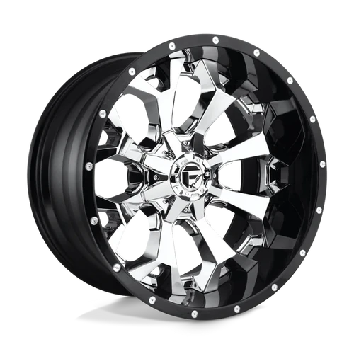 Fuel 2PC D246 ASSAULT Chrome Plated Gloss Black Lip Bad Guy Motors