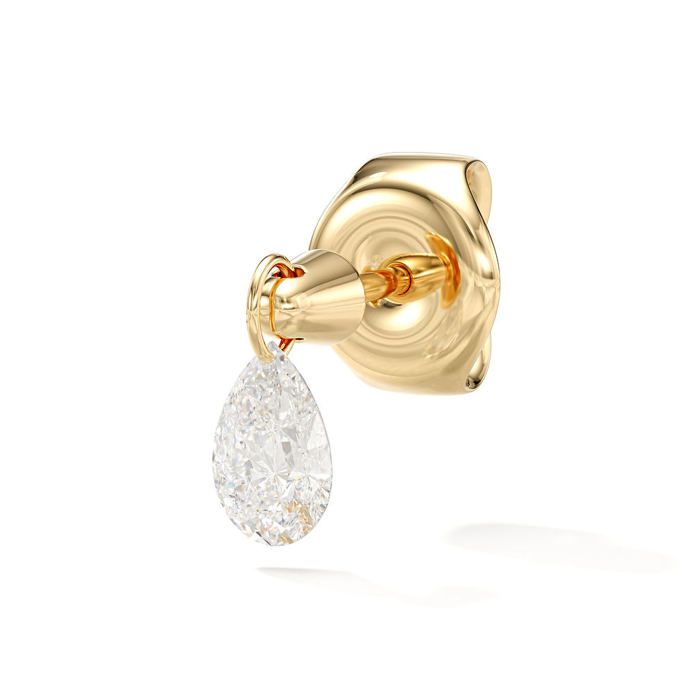 תמונה ממוזערת: Product: Drilled Diamond Pear Shape Earring
