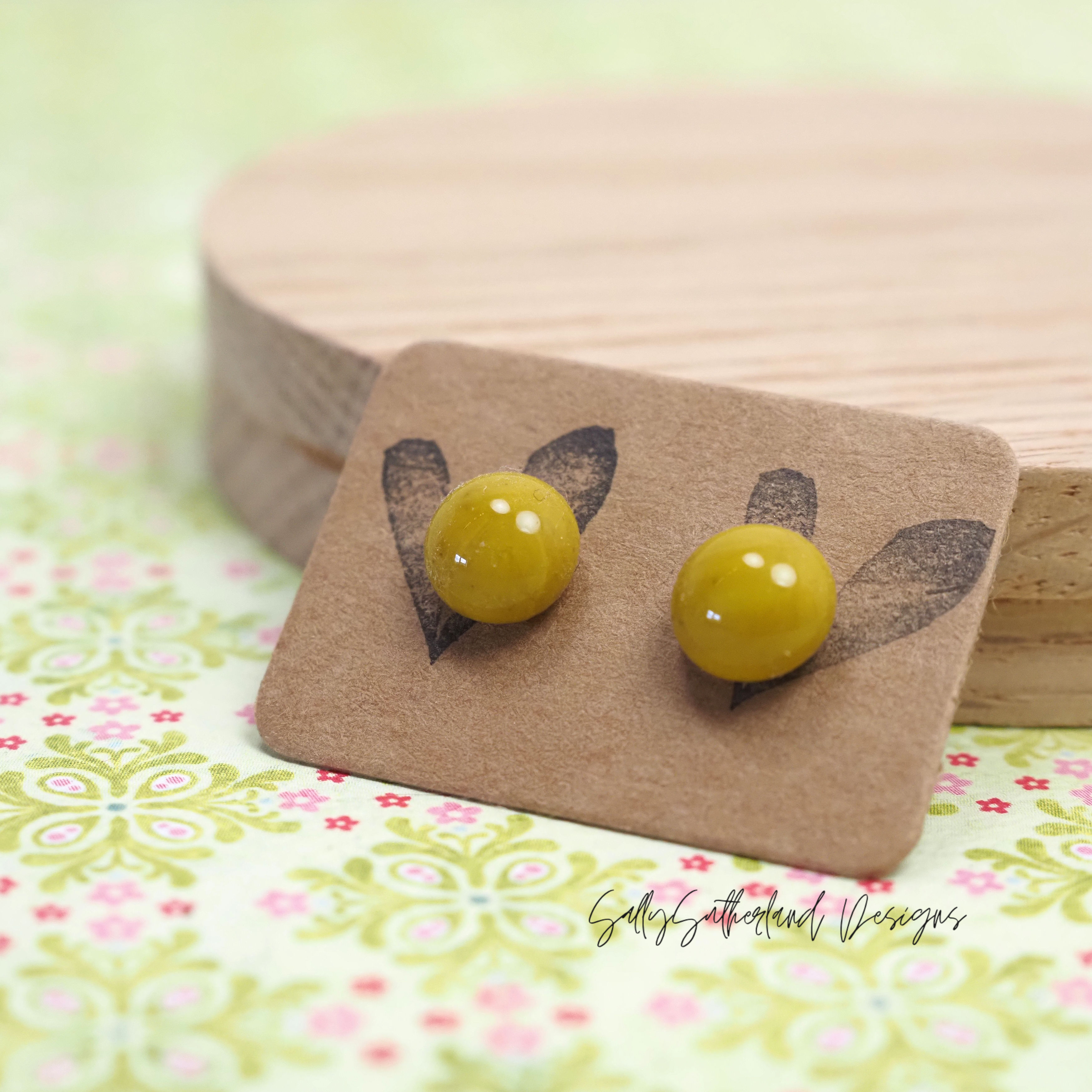 Glass Stud Earrings
