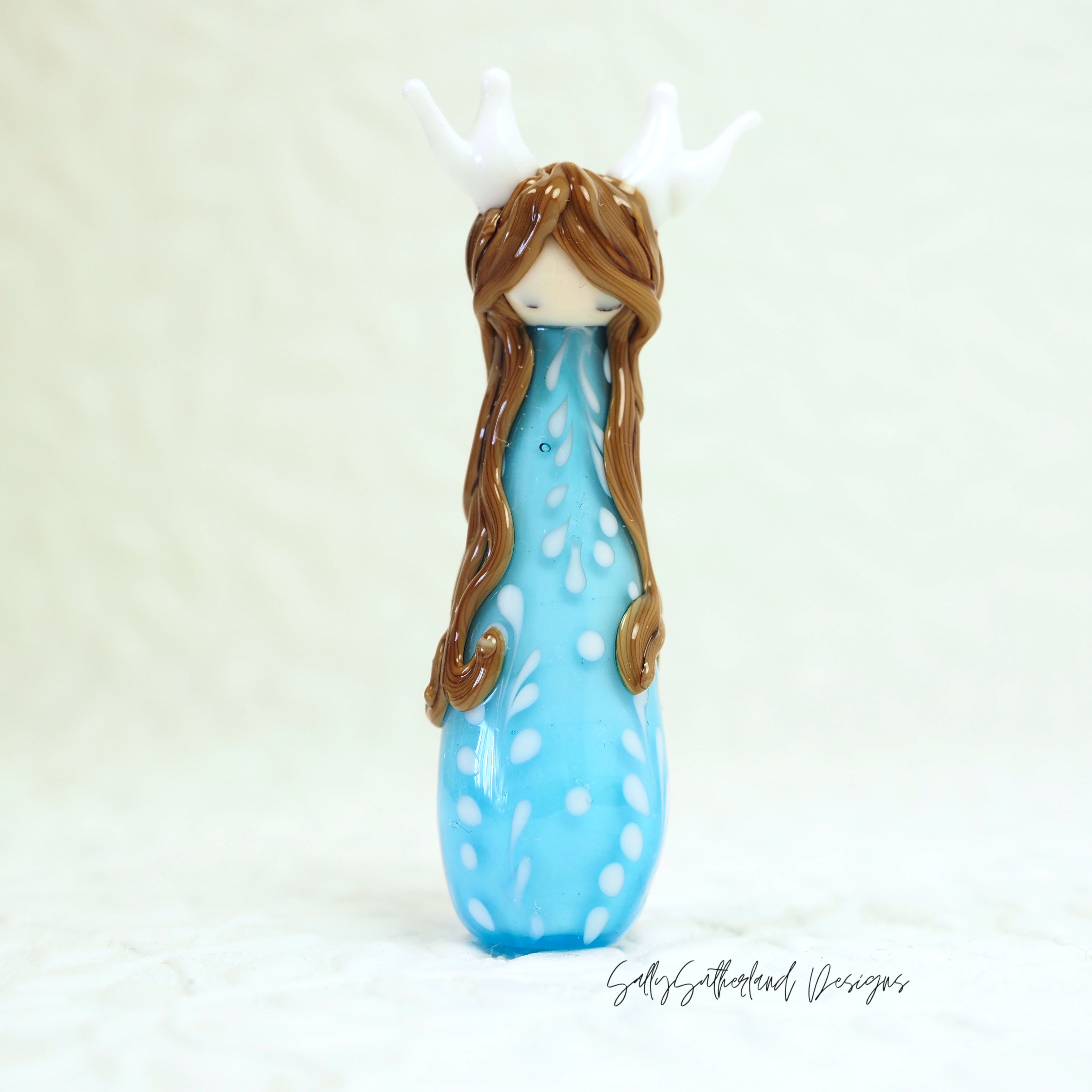 Winter Girl that Grew Antlers, Doll Bead