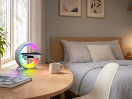 Descubra Como a Luminária Smart Speaker Revoluciona Sua Casa             DoceCasa Decor&Comfort