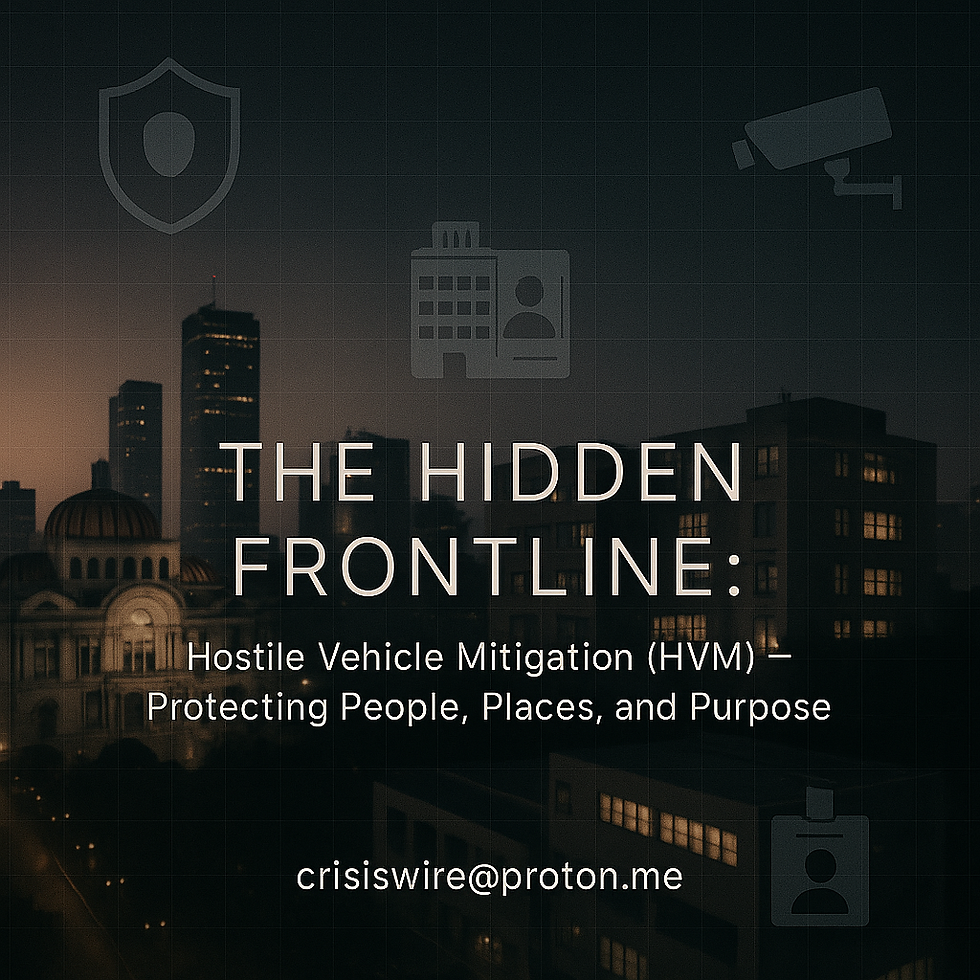 THE HIDDEN FRONTLINE: HOSTILE VEHICLE MITIGATION (HVM) — PROTECTING PEOPLE, PLACES, AND PURPOSE