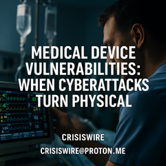 Medical Device Vulnerabilities: When Cyberattacks Turn Physical