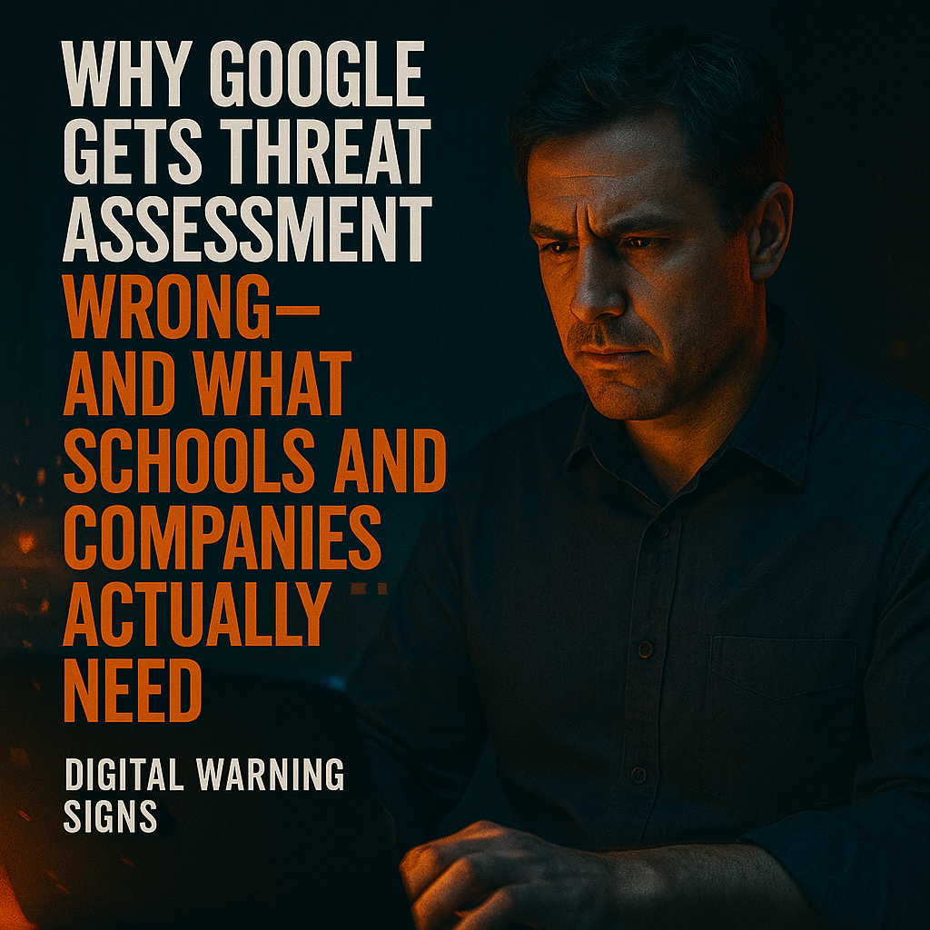Google Personal Risks Why Google Gets Threat Assessment Wrong—And What Schools and Companies ...
