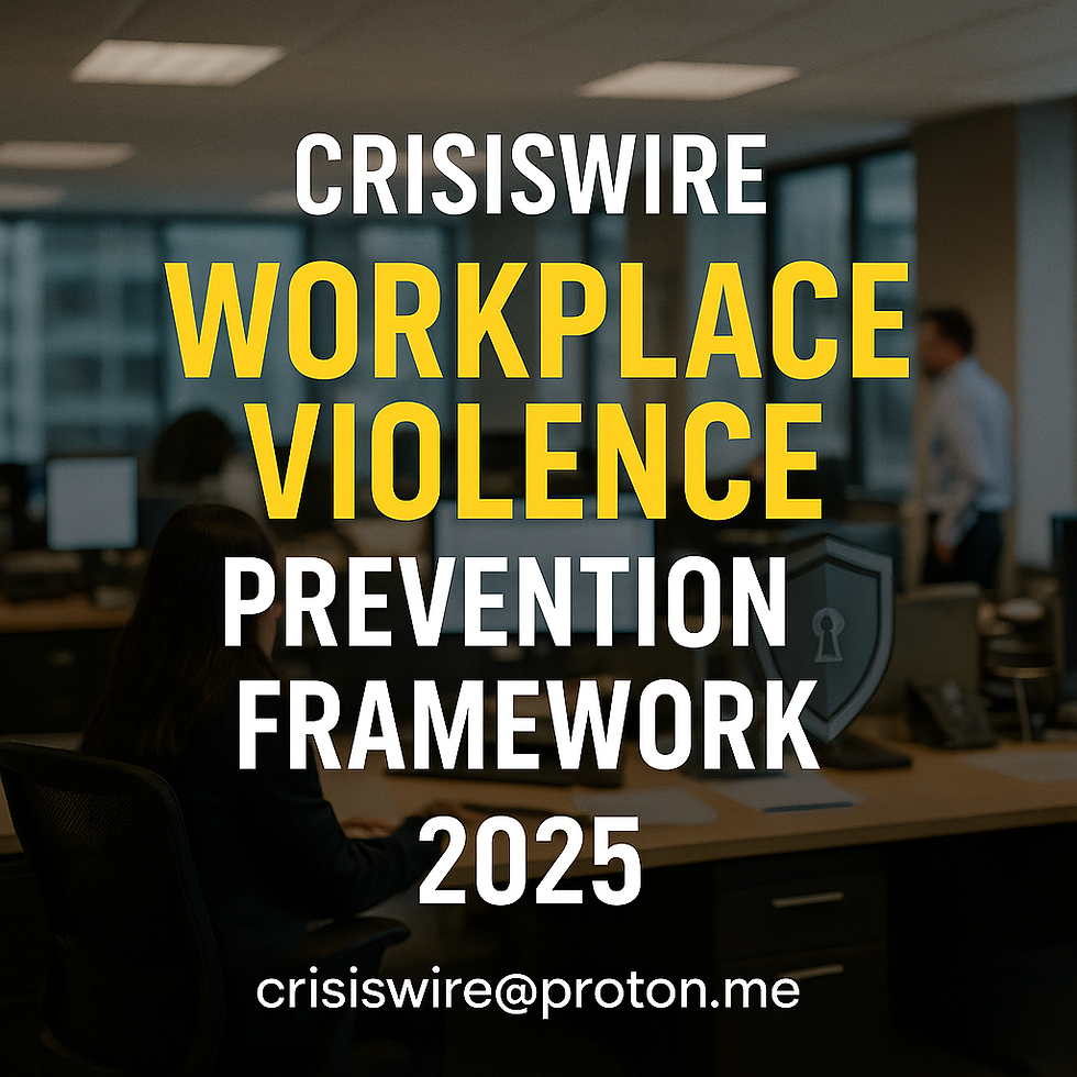 CrisisWire Workplace Violence Prevention Framework — 2025