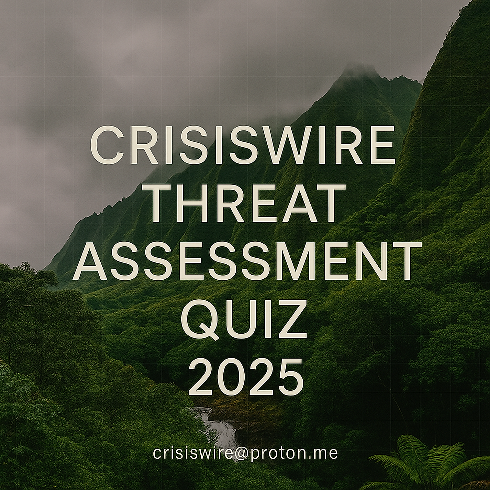 The CrisisWire Threat Assessment Quiz