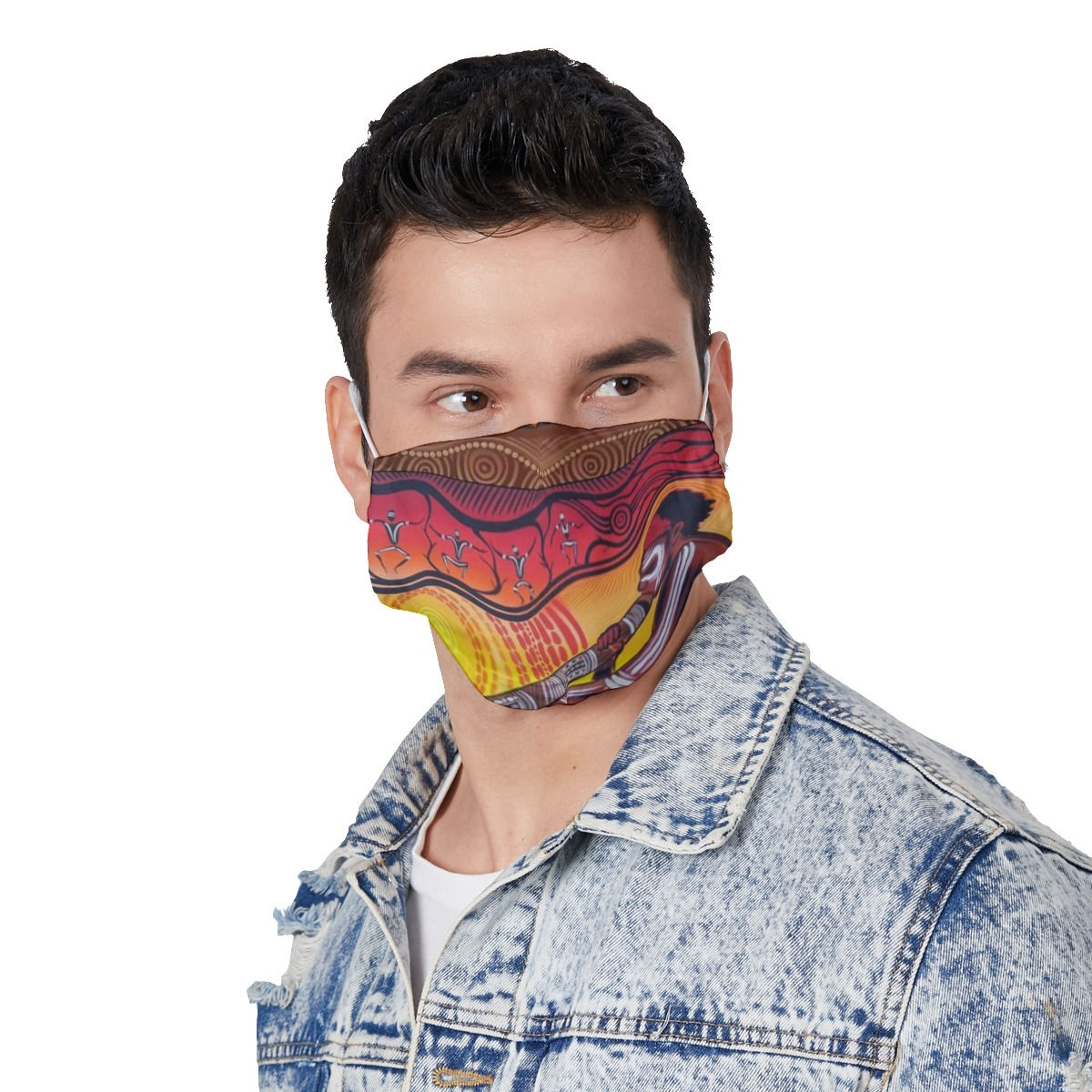 All-Over Print Face Mask with Adjustable Ear Loops