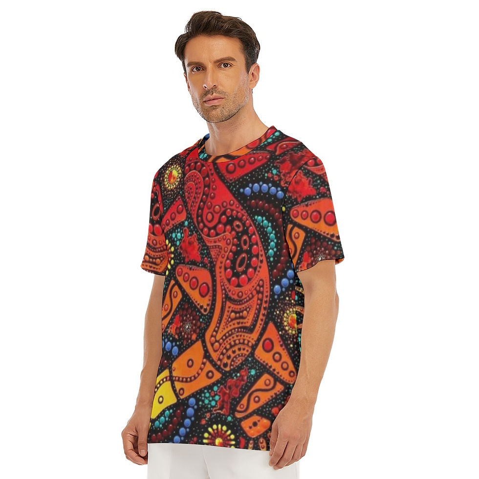 Thumbnail: All-Over Print Men's O-Neck T-Shirt | 190GSM Cotton