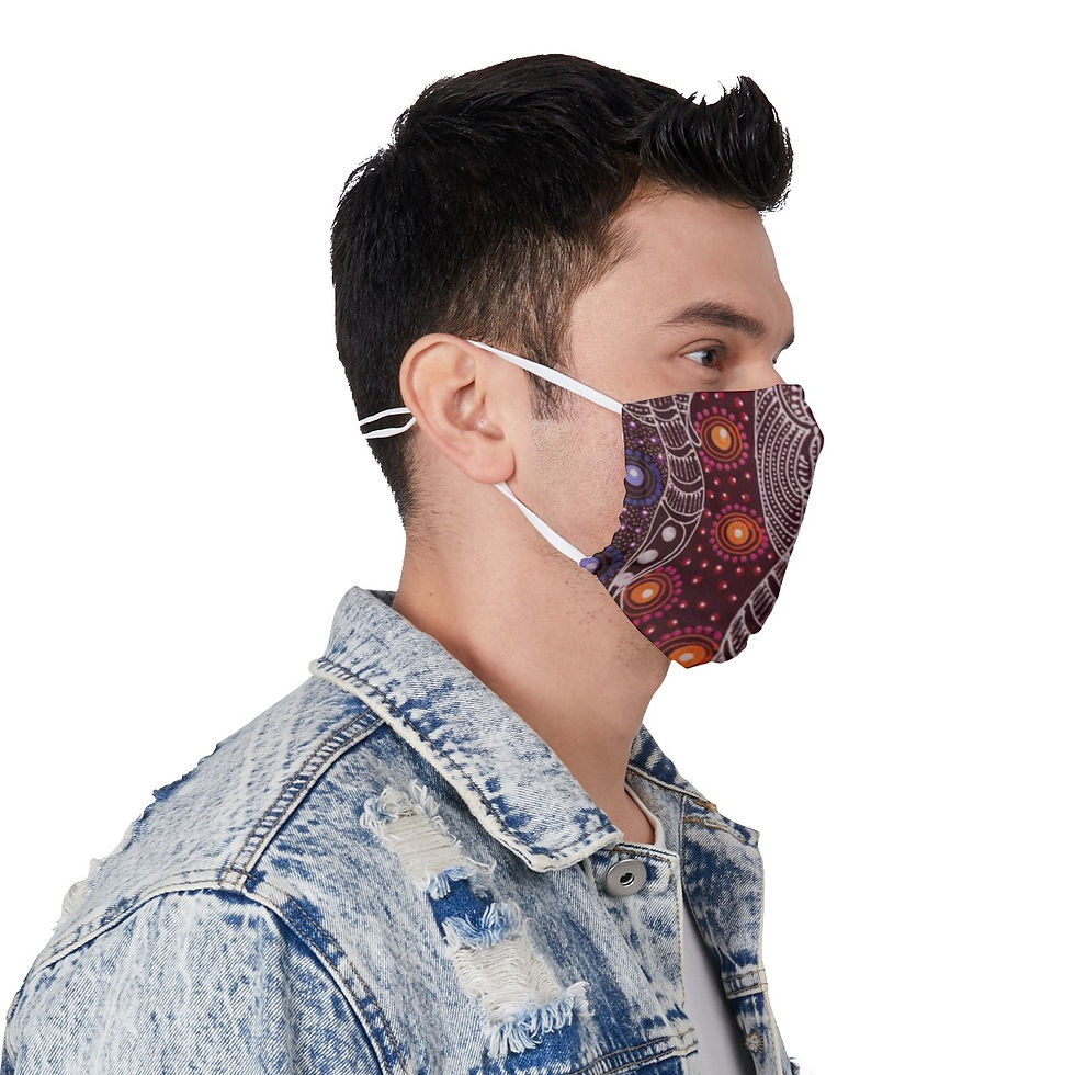 Thumbnail: All-Over Print Face Mask with Adjustable Ear Loops