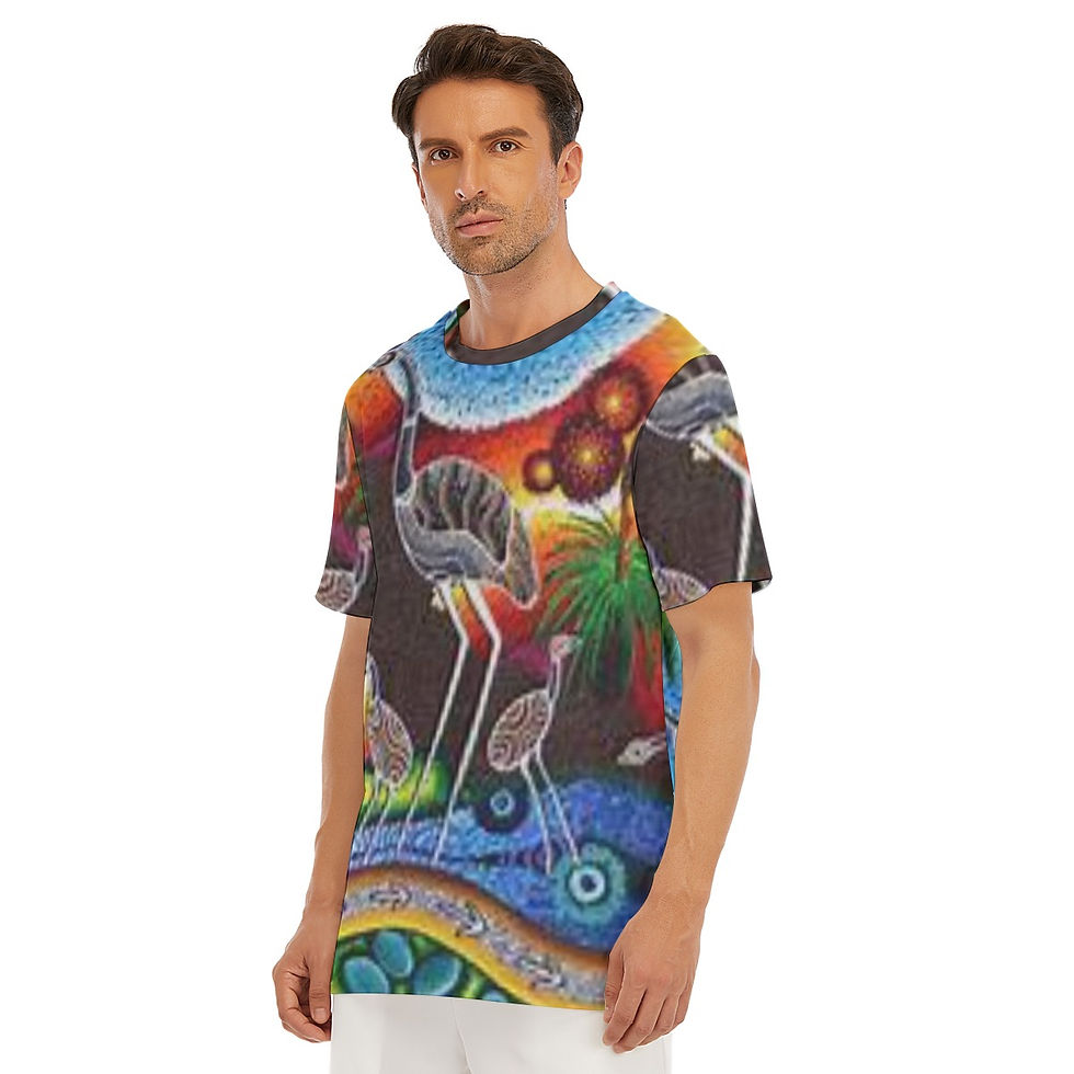 Thumbnail: All-Over Print Men's O-Neck T-Shirt | 190GSM Cotton
