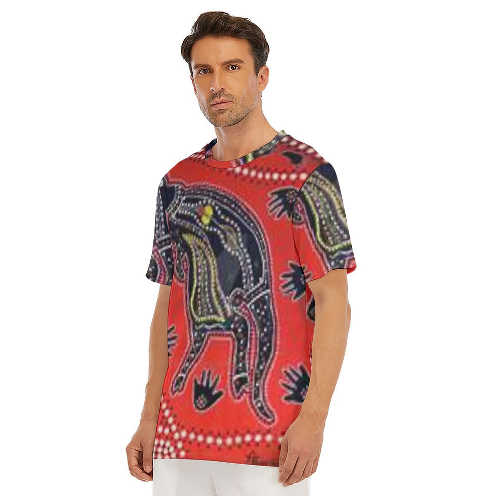 Thumbnail: All-Over Print Men's O-Neck T-Shirt | 190GSM Cotton