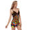 Thumbnail: All-Over Print Women's Back Straps Cami Dress With Lace