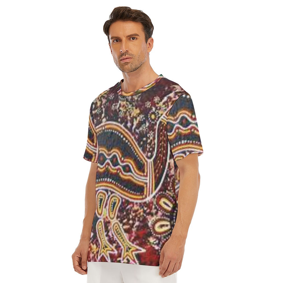Thumbnail: All-Over Print Men's O-Neck T-Shirt | 190GSM Cotton
