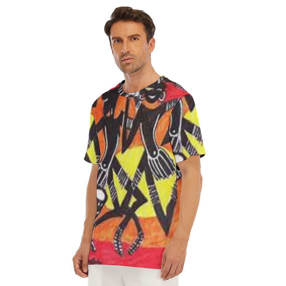 Thumbnail: All-Over Print Men's O-Neck T-Shirt | 190GSM Cotton